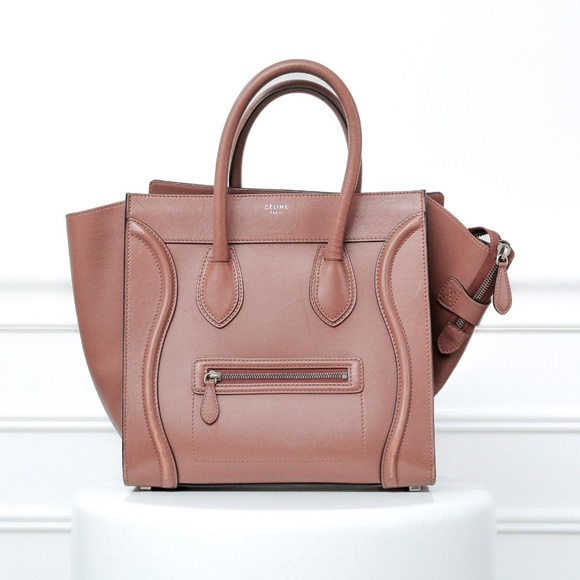 Celine Handbags - Celine Mini Luggage in Smooth Brown Leather